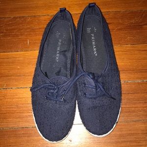 Dark blue slip ons